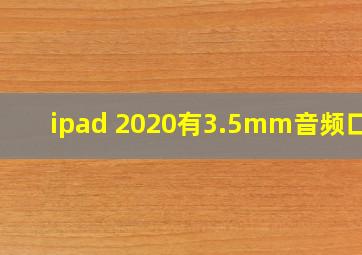 ipad 2020有3.5mm音频口吗